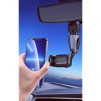 Rearview Mirror Phone Holder,360-degree Rotatable, Car rearview mirror universal clip phone holder ,Car multifunctional AR navigation holder, Desktop rotating phone holder Compatible for iPhone