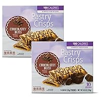 Generic Millville Chocolate Chocolately Bliss, 100 Low Calorie Snack, Crisp Toaster Breakfast Pastry Bars, 2 Box, SimplyComplete Pack - No Artifical Color or Flavor