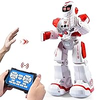 RC Robots for Kids, Intelligent Programming Robot Toy, boy Toy Remote Control Robot, Singing, Dance, Talking, Gesture Sensing Robotic Toys Boys Girls Kids Gift (Red)