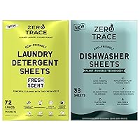 Fresh Scent Eco-Clean Combo: Laundry & Dishwasher Sheets by Zero Trace