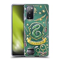 Head Case Designs Officially Licensed Harry Potter Slytherin Pattern Deathly Hallows XIII Soft Gel Case Compatible with Samsung Galaxy S20 FE / 5G