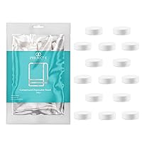 100pcs Disposable Cotton Compressed Towel by Project E Beauty | Cotton Coin Towel | Soft & Absorbent | Portable for Travel, Outdoors & Camping | Sports Gym & Beauty Salon (100, Compressed Towel)