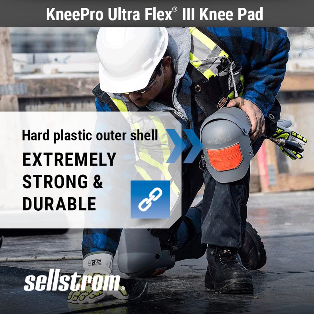 Sellstrom Ultra Flex III KneePro Knee Pads for Construction, Gardening, Flooring - Pro Protection & Comfort for Men & Women (Multiple Colors)