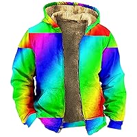 Mens Winter Coats Personalized Printing Zipper Thick Cotton Suit Warm Windbreaker Jackets Oversized Heavy Hoodie