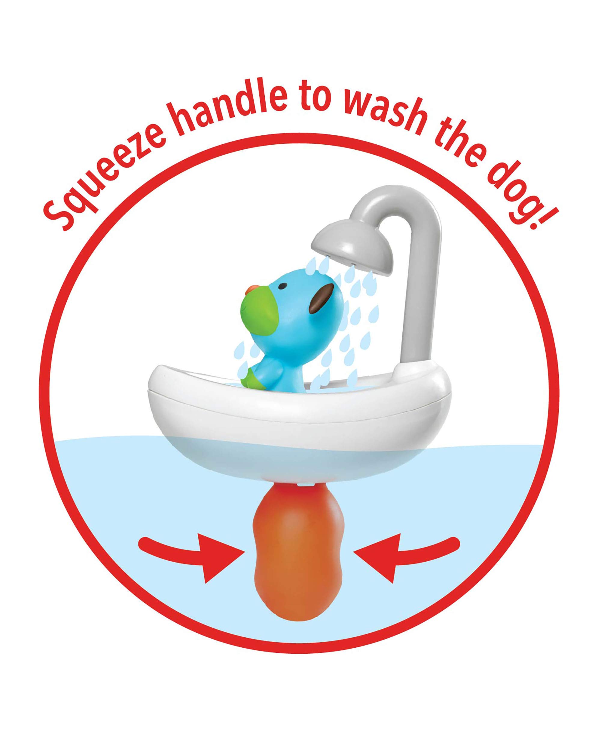 Skip Hop Baby Bath Toy, Zoo Squeeze & Shower Dog (Discontinued by Manufacturer)