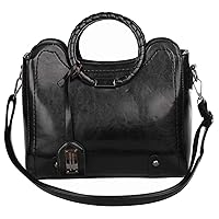 Angel Moon Women's Handbag, PU Leather, Shoulder Bag, 2-Way, Retro, Small