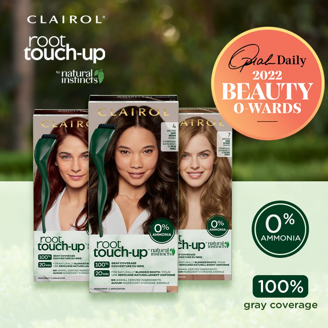Clairol Root Touch-Up by Natural Instincts Permanent Hair Dye, 2 Black Hair Color, Pack of 1