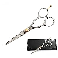 Hairdressing Scissors for all Hair Type Hair Cutting Scissors for Hairdressers, Barbers, Professionals, Personal Use and for Beard or Moustache Trimming + Presentation Case & Tip Protector