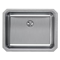 Elkay ELUH2115PD Lustertone Classic Single Bowl Undermount Stainless Steel Sink with Perfect Drain