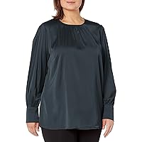 City Chic Plus Size TOP Aaliyah, in Steel Blue, Size, L
