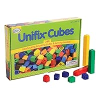 Didax Unifix Cubes for Pattern Building, Set of 240, 13 x 8 x 2