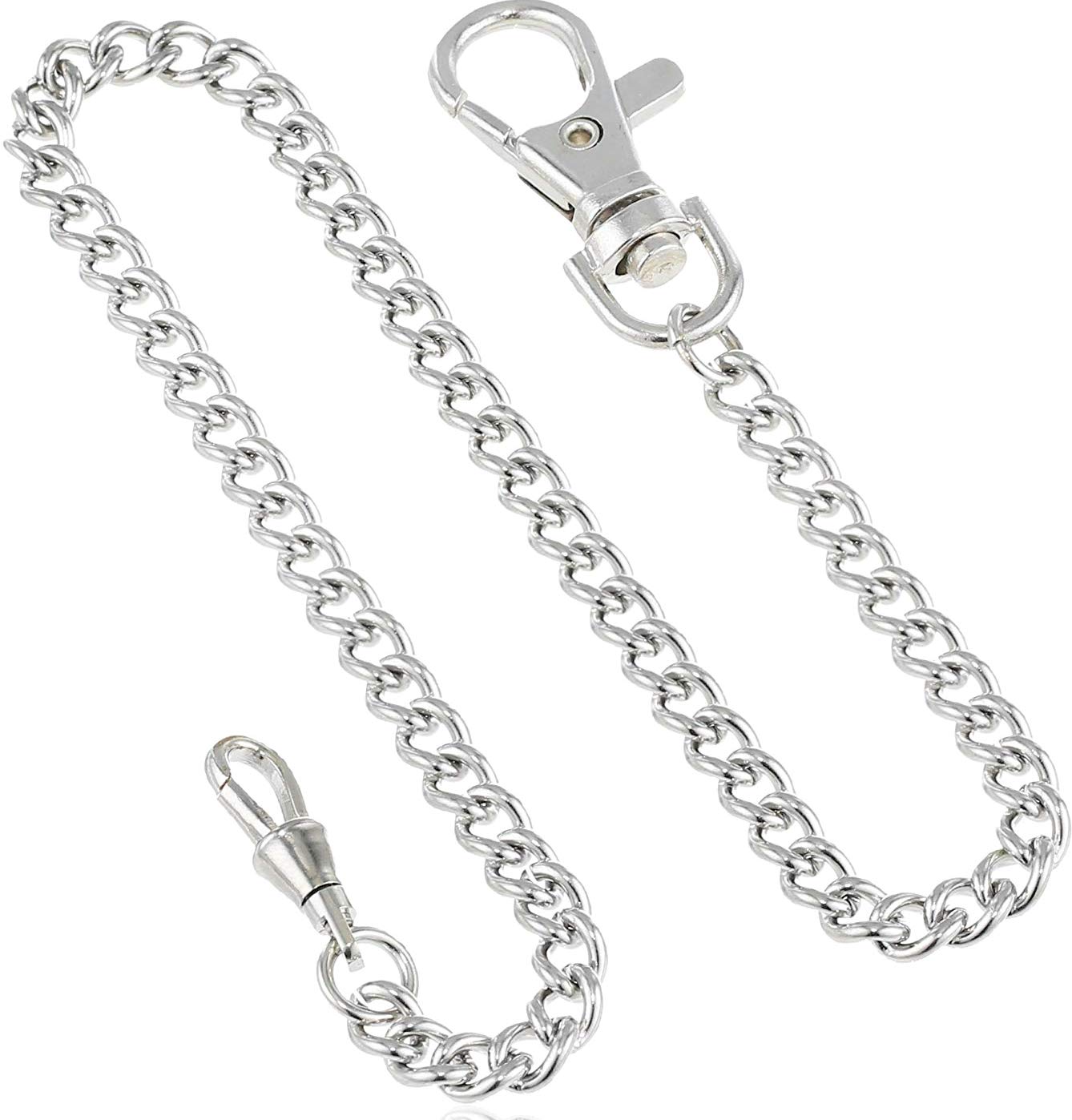 Dueber Stainless Steel Chrome Plated Pocket Watch Chain 3548-W