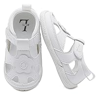 L-RUN Toddler Mary Jane Shoes Girls Casual Barefoot Sandals Breathable Princess Dress Flats Anti Slip Rubber Sole Infant First Walker Shoes for Outdoor Indoor