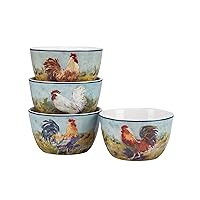 Rooster Meadow 24 oz. Ice Cream/Dessert Bowls, Set of 4