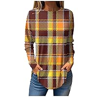 Tee Shirts Daily White Long Sleeve Shirts for Women Sports Women's Summer Tops Hiking Plus Size Tops Solid Long Sleeve Shirts for Women V Neck（1-Orange，X-Large）