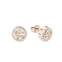 s.Oliver Women's Stainless Steel Stud Earrings with Crystal, 1 cm, Comes in Jewellery Gift Box