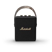 Stockwell II Portable Bluetooth Speaker, Black and Brass
