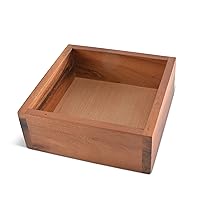 Arthur Court Wood Napkin Box Holder Cocktail Size | Perfect for Small Paper Bar Square Napkins 6 inch Square 2 inch Tall