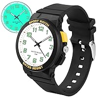 Kid's Watch, Outdoor Sports Kids Waterproof Watch, Kid's Analog Watch Easy-to-Read Time Teaching Large Dial, Analog Watch with Backlight, Kids Gifts, Christmas Gifts