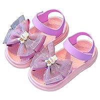 Toddler Boys Summer Open Toe Sandals Solid Color Bowknot Sandals Children Casual Shoes Toddlers Beachwear