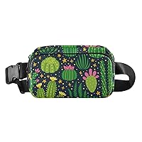 Plants Cactus Fanny Pack for Women Men Belt Bag Crossbody Waist Pouch Waterproof Everywhere Purse Fashion Sling Bag for Running Hiking Workout Travel