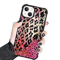 KANGHAR Case Compatible with iPhone 14 Plus,Leopard Design,Tire Texture Non-Slip +Shockproof Rugged TPU Protective Case for iPhone 14 Plus 6.7 Inch (2022) Leopard and Pink Lip Pattern