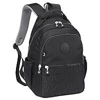 Small Nylon Backpack Casual Daypack Backpacks for Women (BLACK)