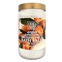 Dead Sea Collection Bath Salts Enriched with Argan - Pure Salt for Bath - Large 34.2 OZ. - Nourishing Essential Body Care for Soothing and Relaxing Your Skin and Muscle