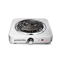  OVENTE Countertop Infrared Single Burner, 1000W Electric Hot  Plate with 7” Ceramic Glass Cooktop, 5 Level Temperature Setting & Easy to  Clean Base, Compact Stove for Home Dorm Office, Silver BGI101S