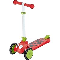 Mookie Scootiebug - Red | 3-Wheel Foldable Scooter with Height-Adjustable Handlebar, Develop Balance and Motor Skills, Sturdy and Easy to Maneuver | For Kids Ages 2 to 5 (8561)