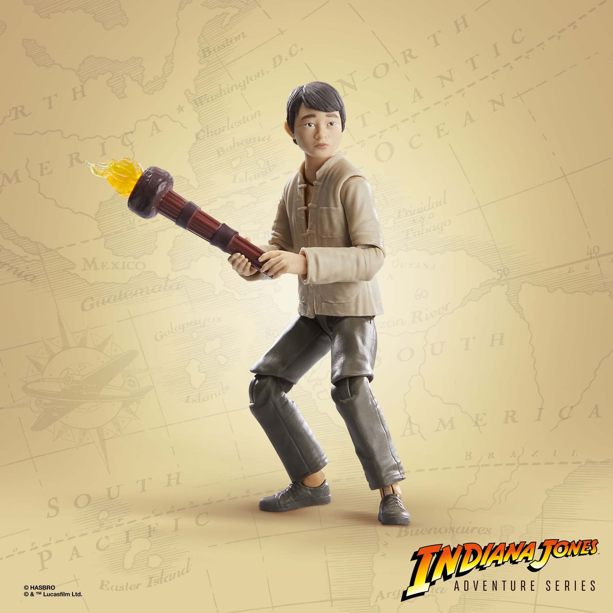 Indiana Jones and The Temple of Doom Adventure Series Short Round Toy, 6-inch, Action Figures, Toys for Kids Ages 4 and up