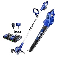 20V Weed Wacker, Leaf Blower, String Trimmer, Lightweight, Adjustable Telescopic Shaft, Easy to Use and Convert, 2 * 2Ah Battery & 1*Charger