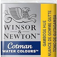 Winsor & Newton Cotman Watercolor Paint, Half Pan, Gamboge Hue