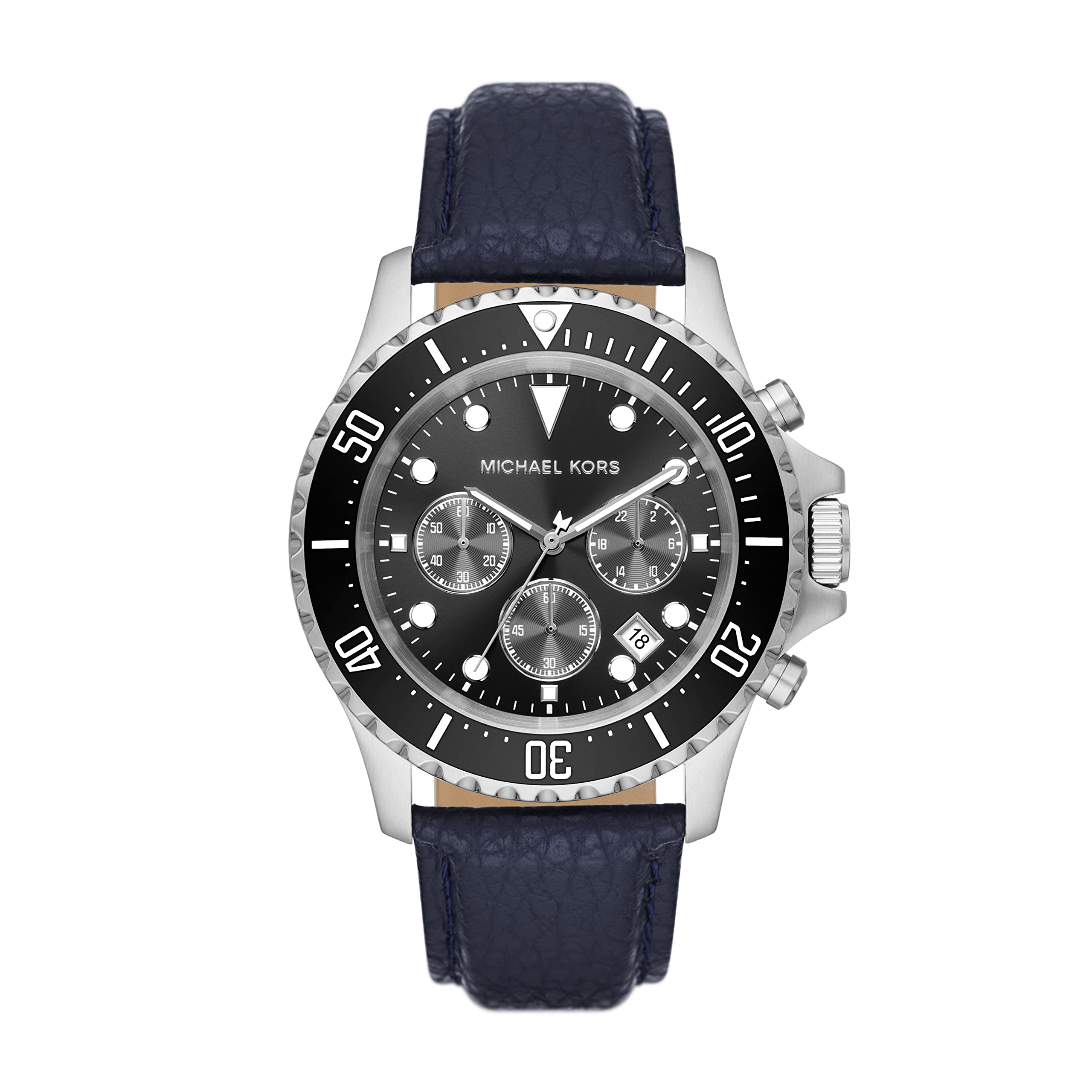 Michael Kors Men's Everest Stainless Steel Chronograph Watch with Steel, Leather, or Silicone Band