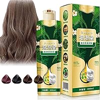 Plant Bubble Hair Dye Shampoo,Natural Plant Extract Bubble Hair Dye,Household Easy-to-wash Hair Washing Color Cream,Hair Dye Shampoo for Women Men (Chestnut brown)