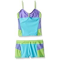 Free Country Girls' Bandeaux with Adj Straps & Color Block Boy Short