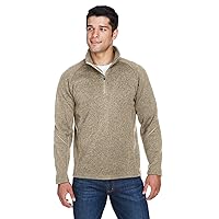 Adult Bristol Sweater Fleece Quarter-Zip XL KHAKI HEATHER