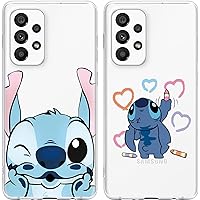 [2 Pack] Cute Case for Samsung Galaxy A23 5G Case, Cartoon Kawaii Character Aesthetic Cool Phone Cases Girly for Girls Boys Kids Women Men Clear Soft TPU Protective Cover Funda for Galaxy A23 5G 6.6