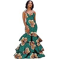 African Dresses for Women Wedding Traditional Cultural Wear for Girls Wax Print Ball Gown Cocktail Church Attire Prom
