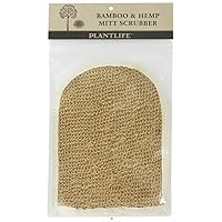 Plantlife Hemp & Bamboo Mitt Scrubber - Fits All Hand Sizes - Made with Bamboo