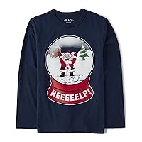 Baby Boys' Long Sleeve Christmas Graphic T-Shirt