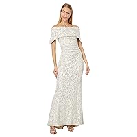 Vince Camuto Off The Shoulder Bonded Lace Gown