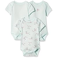 Little Me Baby Girl 3 Pack 100% Cotton Scratch Free Tag Bodysuits