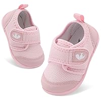 FEETCITY Baby First Walking Shoes Boys Girls Infant Sneakers Crib Shoes Breathable Lightweight Slip On Shoes