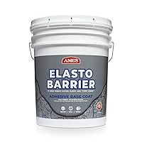 Ames Research Laboratories SEB5 AMES Elasto-Barrier Adhesive Base Coat-5 Gallon, Gray Primer Perfect for RV, Wood, Roofs and More-Expands and Contracts 1200% -Made in The USA, Grey Liquid Rubber