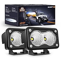 Nilight Motorcycle Led Pods 2PCS 3Inch Flood Light Led Offroad Fog Light 1160LM Built-in EMC Driving Light Auxiliary Light for Motorbike SUV ATV Truck Boat Tractor Forklift, 5 Years Warranty