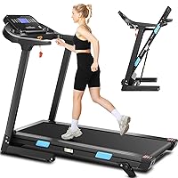 FUNMILY Treadmill 300 lb Capacity, Foldable Treadmill with Incline, 3.25HP Walking Running Machine for Home Office Gym with 36 Preset Programs, LCD Display