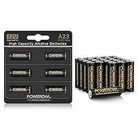 POWEROWL High Capacity Alkaline AA Batteries 24 Pack & A23 Batteries 6 Pack