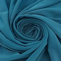 Texco Inc Solid 4-Way Stretch Venezia Polyester Spandex, DIY Projects, Apparel Fabric, Teal 1 Yard