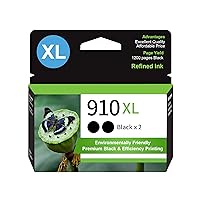 910XL Black Ink Cartridges Replacement for HP 910XL 910 Ink Cartridges Combo Pack Compatible with Officejet Pro 8025e 8028e 8035e 8028 8025 Printer (2 Black HP 910XL Ink Cartridges for HP Printer)